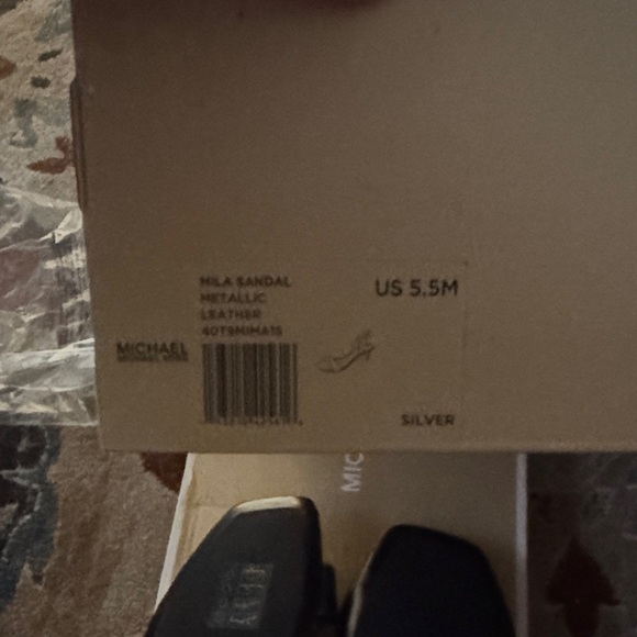 Michael Kors Black and Silver Heels - Picture 2 of 6